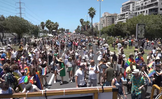 מצעד הגאווה בתל אביב (צילום: החדשות 12)
