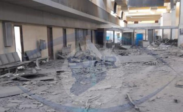 ההרס מהתקיפה בנמל התעופה בסוריה בחודש יוני