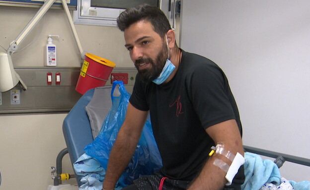 עומר, נפצע בתאונת קורקינט (צילום: חדשות 12)