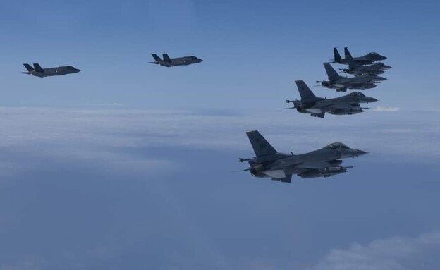 המתיחות האווירית באסיה (צילום: Kill0000113/Twitter)
