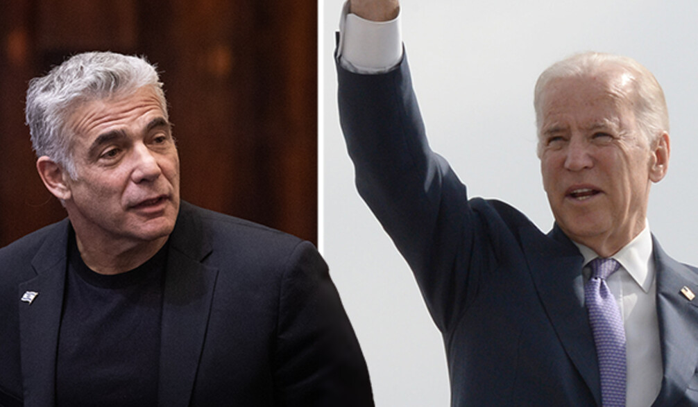 יאיר לפיד וג'ו ביידן