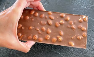 שוקולד חדש קארפור חלב אגוזי לוז  (צילום: ריטה גולדשטיין, mako אוכל)