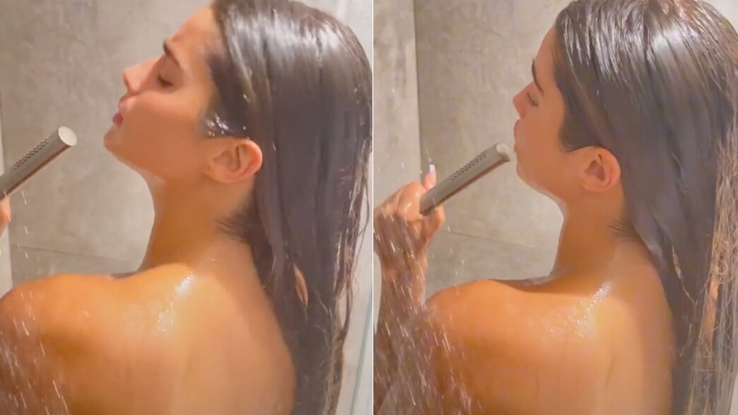 נועה קירל שר במקלחת (צילום: צילום מסך מהטיקטוק)