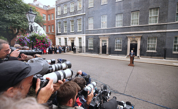 ראש ממשלת בריטניה בוריס ג'ונסון מודיע על התפטרותו (צילום: James Manning/PA Images via Getty Images)