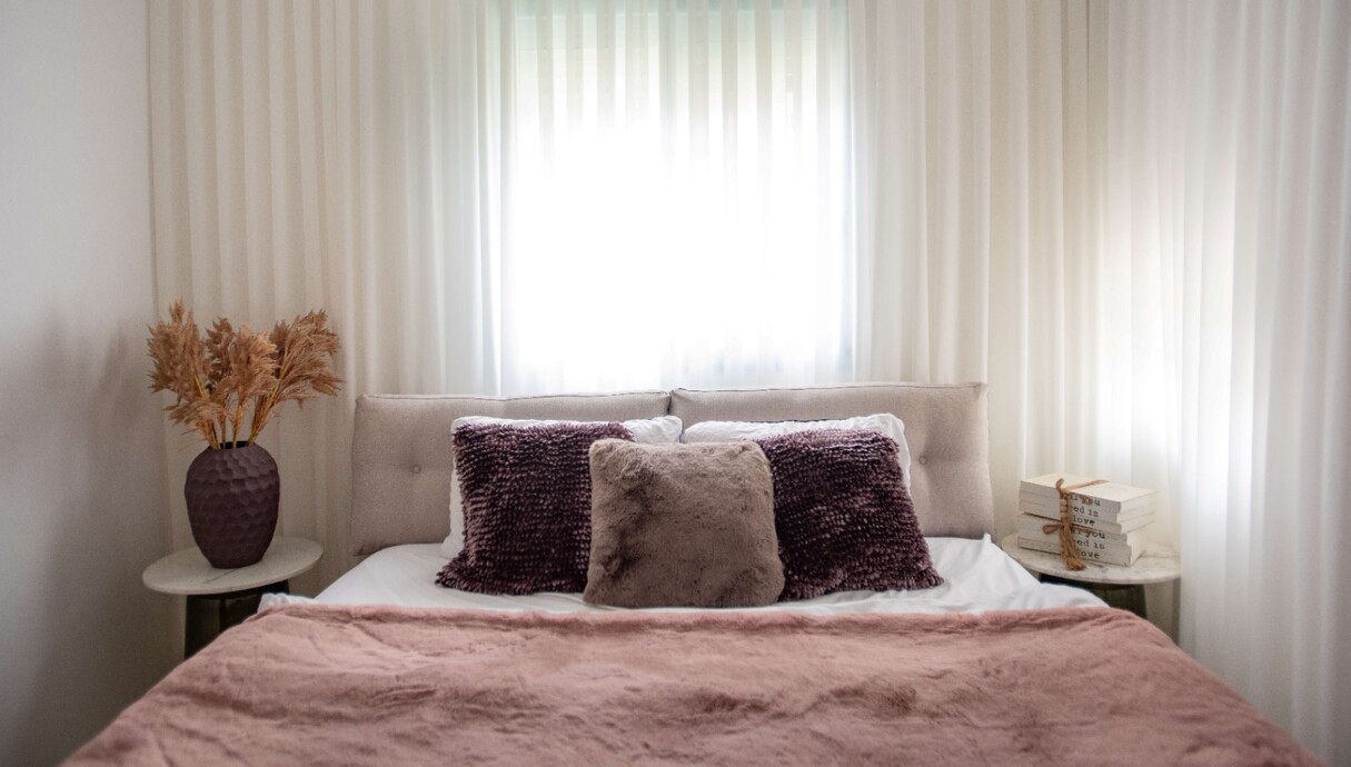 חדר השינה בדירה של נרקיס, עיצוב לימור בר חן