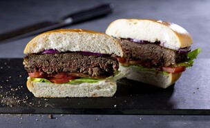 המבורגר 50 אחוז בשר, Mush Foods (צילום: דן לב)