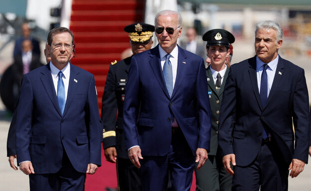נשיא ארצות הברית ביידן בישראל (צילום: רויטרס)