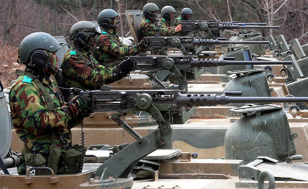 כוחות הצבא המקומי בפעולה (צילום: DONG-A ILBO/AFP/GettyImages)