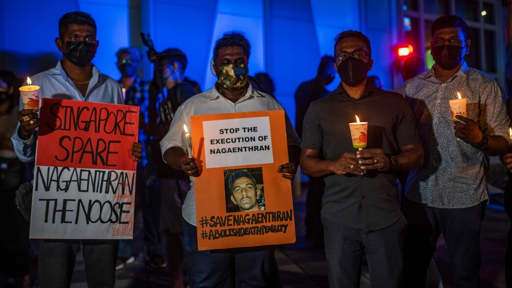 מחאה נגד עונש מוות בסינגפור (צילום: Seth Akmal, shutterstock)