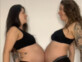 אחיות בהיריון ביחד  (צילום: צילום מסך, danielleschleese)
