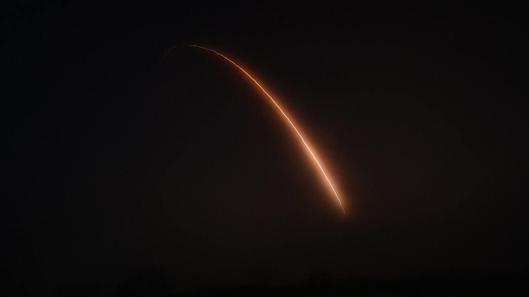 שיגור הטיל (צילום: U.S. Air Force/Airman 1st Class Ryan Quijas)