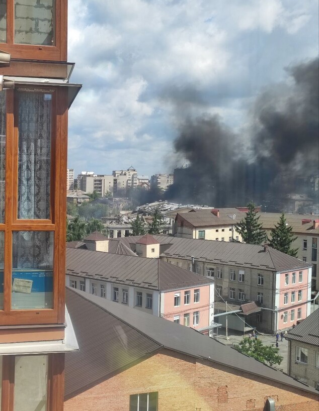 תמונה שצולמה מחלון הבית של אחד העובדים, אופטימוב (צילום: פרטי)
