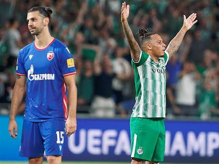 הירוקים חגגו את הניצחון (צילום: אלן שיבר)