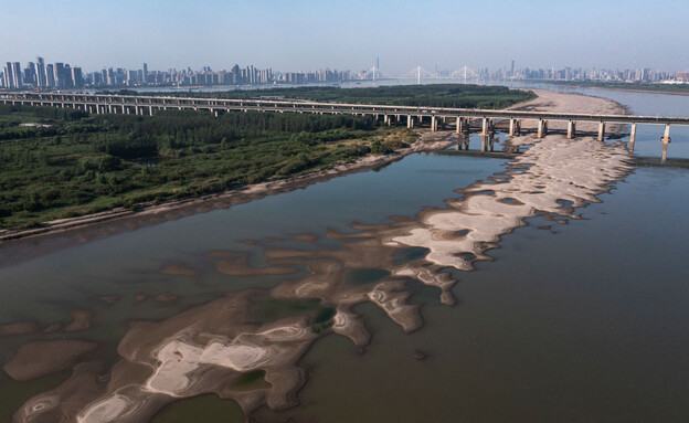 בצורת בסין, נהר יאנגצה בשפל (צילום: Getty Images / Stringer)