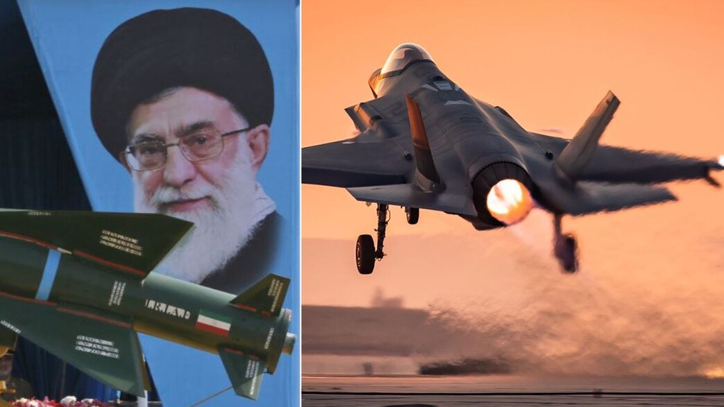 מטוס ישראלי ממריא / מנהיג איראן (צילום: ATTA KENARE/AFP/GettyImages | IDF)