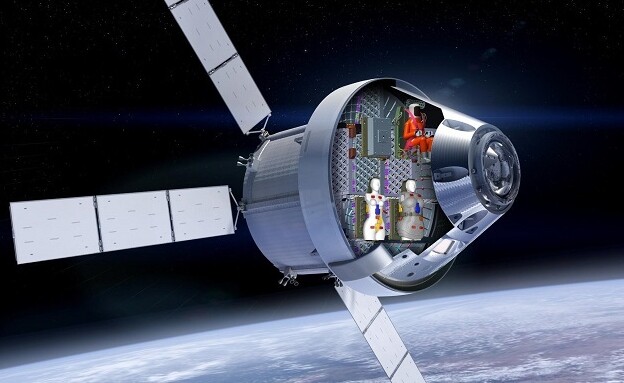הדמיית "צוות" הארטמיס 1 (צילום: Lockheed Martin/DLR, נאס"א)