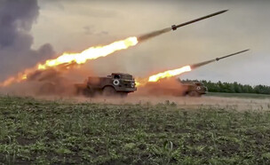 שיגור טילים, אוקראינה (צילום: AP)