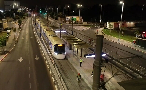 הרכבת הקלה בתל אביב (צילום: חדשות 12)
