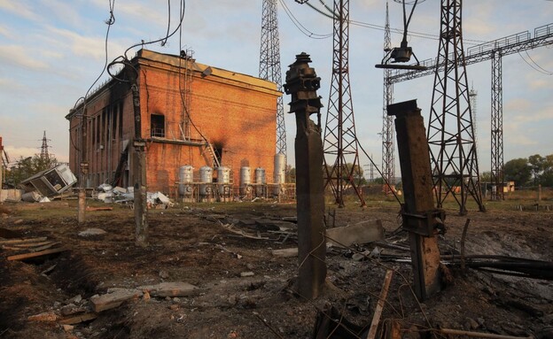 הנזקים בתחנת הכוח בחרקוב שהופצצה ע"י רוסיה (צילום: רויטרס)