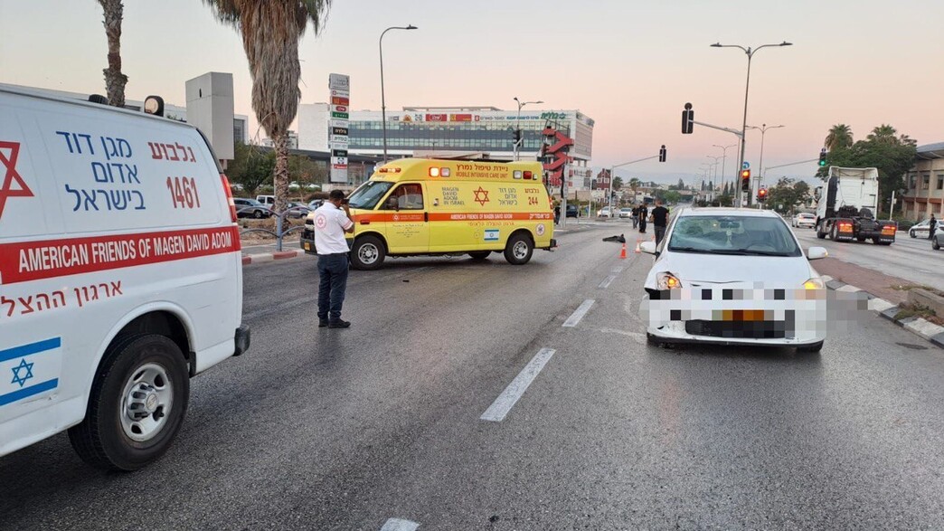 זירת תאונת הדרכים בעפולה זירת תאונת הדרכים בעפולה
