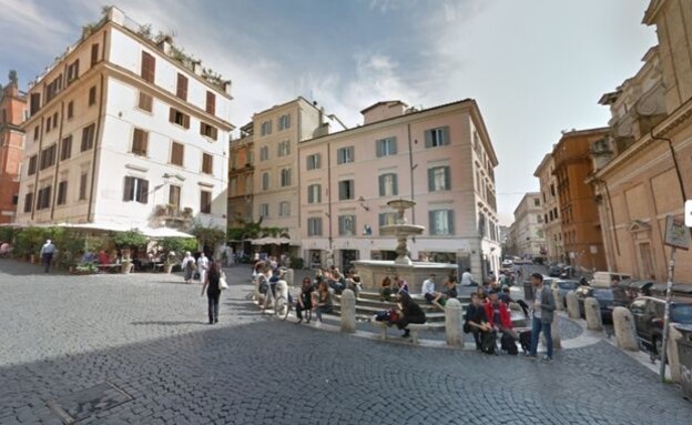 מזרקה בשכונת מונטי רומא איטליה (צילום: googel map)