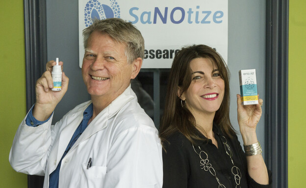 מייסדי SaNOtize: ד"ר גילי רגב וד"ר כריס מילר (צילום: SaNOtize, יחצ)