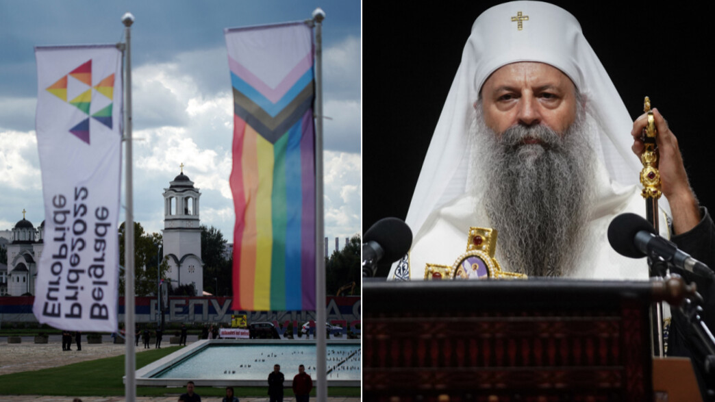 הפטריארך הסרבי פורפיריה, יורו-פרייד 2022 (צילום: 
OLIVER BUNIC/AFP
, GettyImages)