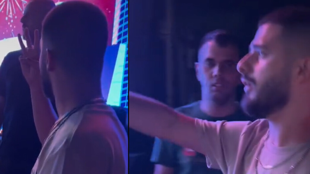 עדן חסון יורד מהבמה לאחר שנזרקו לעברו חפצים עדן חסון יורד מהבמה לאחר שנזרקו לעברו חפצים
