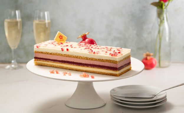 עוגות ראש השנה 2022 - סטריפ מוס רימונים וקאווה של מתוקה (צילום: יחצ מתוקה)