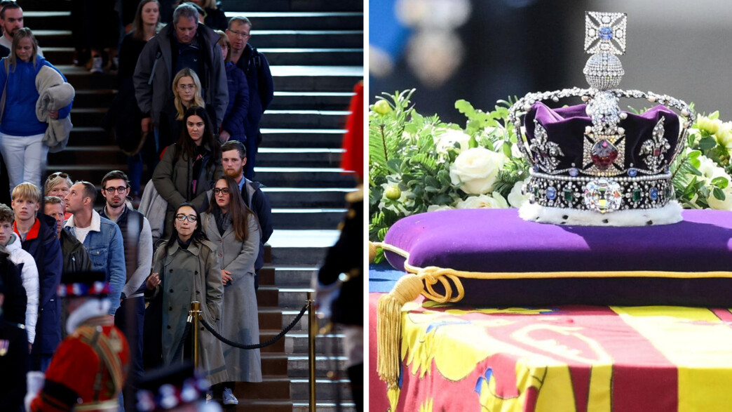 המונים עומדים בתור לראות את ארונה של המלכה אליזבת'