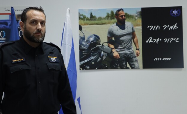 אורן טיבי, שוטר ביחידת האופנוענים של אמיר חורי ז"ל (צילום: דוברות המשטרה)