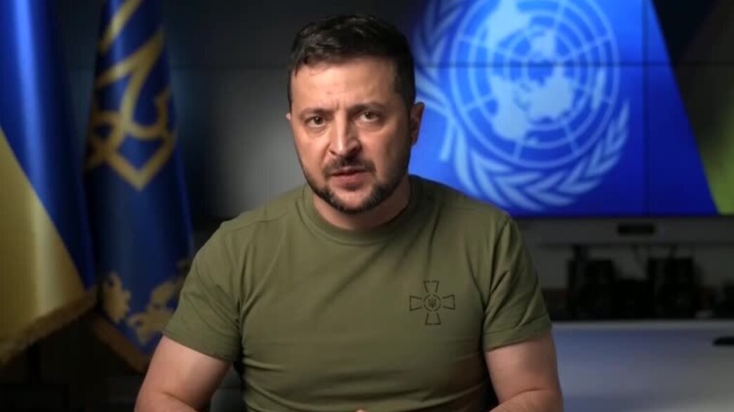 נשיא אוקראינה זלנסקי נואם באו"ם