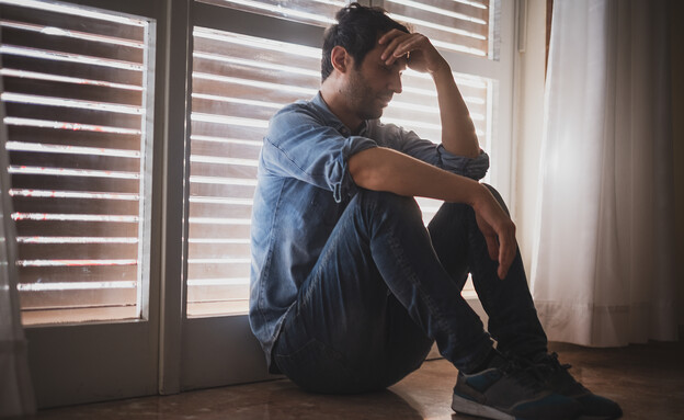 גבר עצוב, אילוסטרציה (צילום: 123rf)