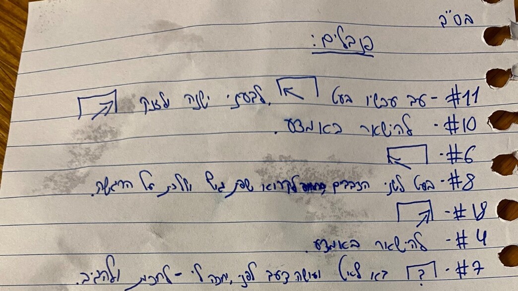 הפתק של דניאל פרץ הפתק של דניאל פרץ