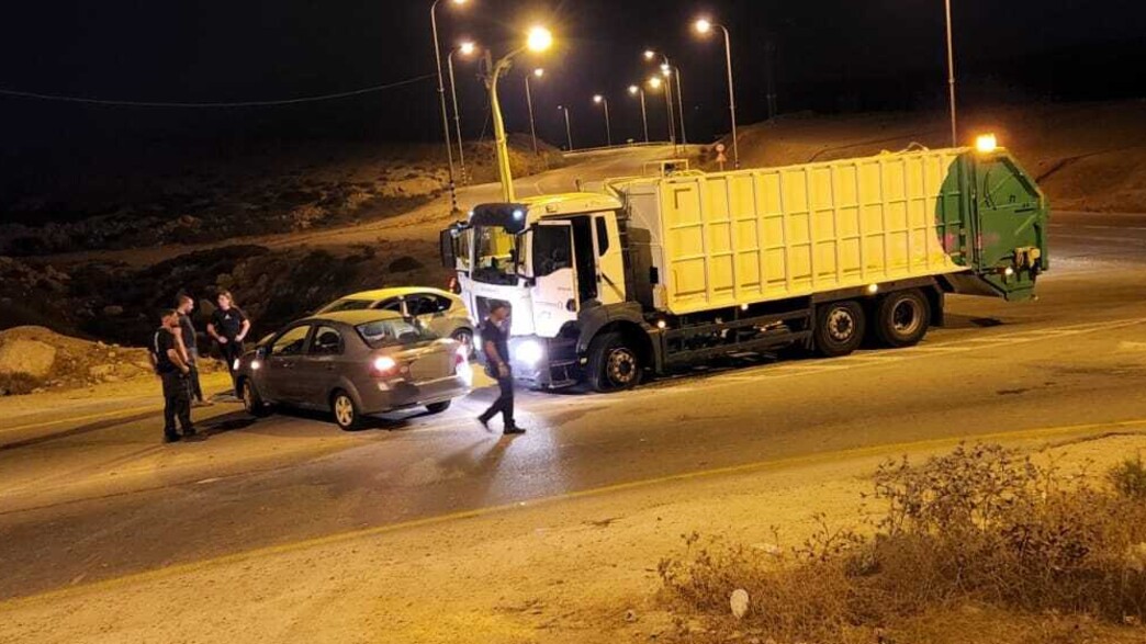 גניבת משאית זבל (צילום: משטרת ישראל)