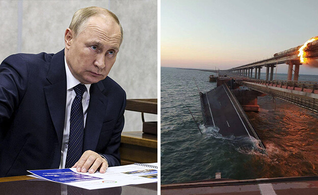 פיצוץ הגשר קרים, נשיא רוסיה לדימיר פוטין (צילום: AP)