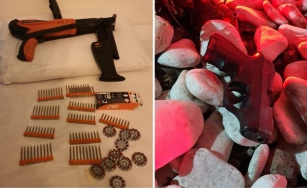 כלי הנשק והתחמושת שנמצאו בצימר (צילום: דוברות המשטרה, משטרת ישראל)