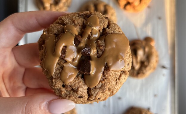 עוגיות שוקולד צ'יפס לוטוס - תקריב