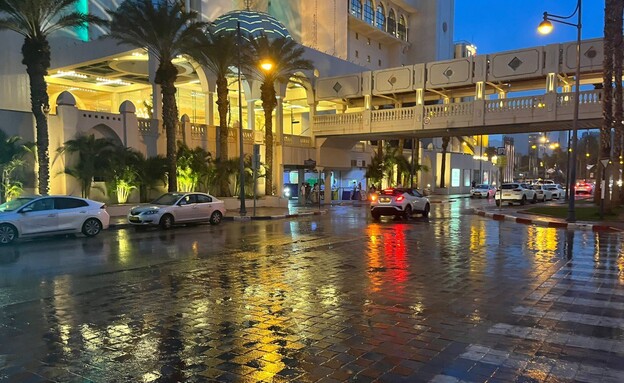 גשם באילת (צילום: ישראל סרנגה)
