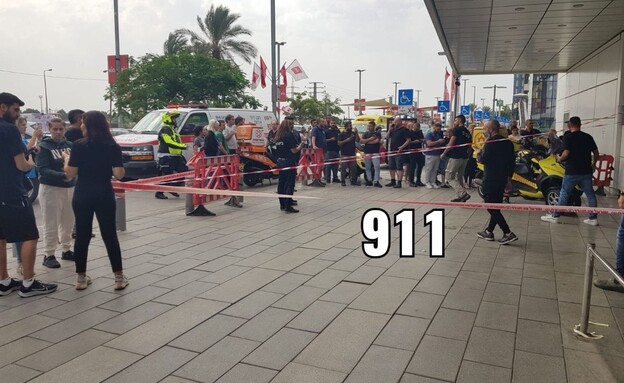 רכב התנגש בחנות (צילום: 911)