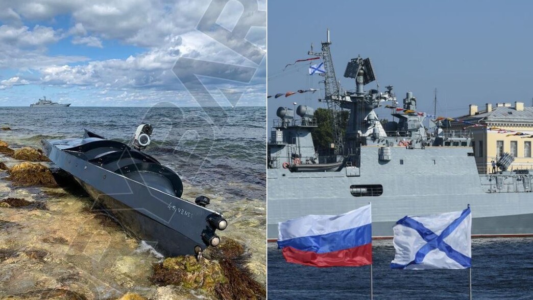 הספינה שהותקפה ע''י כשב''מ (צילום: KIRILL KUDRYAVTSEV/AFP/GettyImages | רשתות חברתיות, לפי סעיף 27א' לחוק זכויות יוצרים)