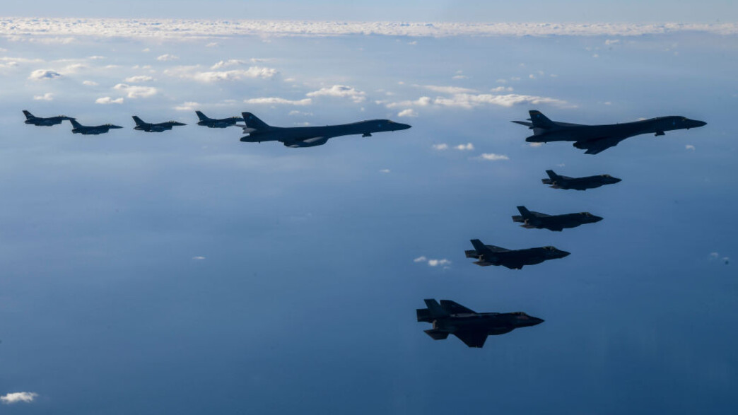 המטוסים בפעולה (צילום: South Korean Defense Ministry/GettyImages)
