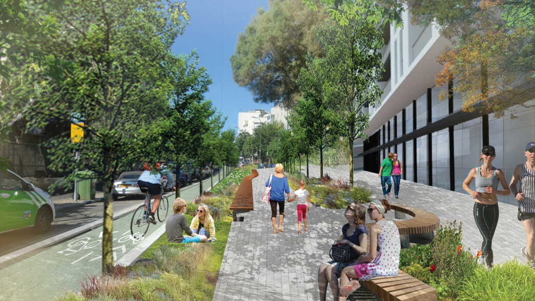 הדמיית רחוב ארלוזרוב בתל אביב, אחרי העבודות