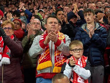 המחווה של אוהדי ליברפול (Photo by Nick Taylor/Liverpool FC/Liverpo (צילום: ספורט 5)