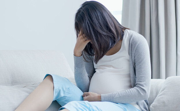 אישה בהיריון עצובה  (צילום: 123rf)