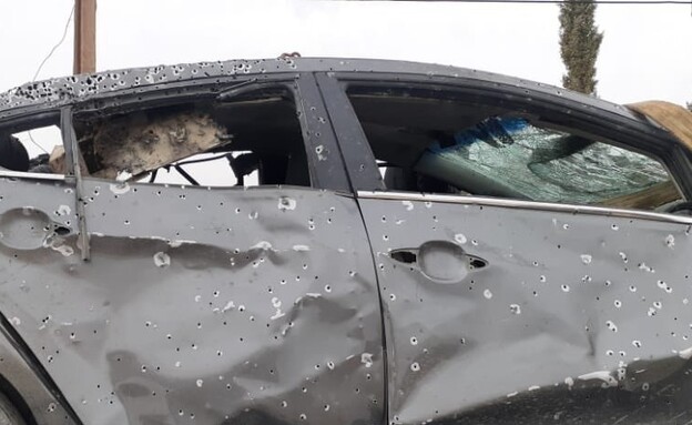 הרכב שבו נסע ג'עפרי לאחר פיצוץ המטען בסוריה