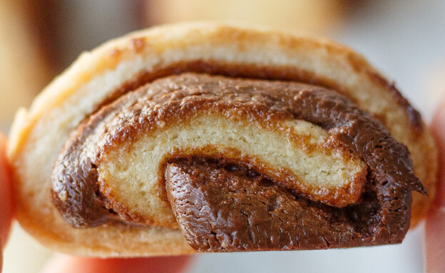 רוזלך שוקולד מבצק פריך בתקריב רוזלך שוקולד מבצק פריך בתקריב