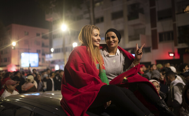 חגיגות הניצחון במרוקו (צילום: AP)