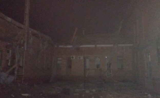 המלון של אנשי וגנר שהופצץ במחוז לוגנסק, אוקראינה
