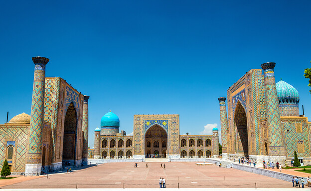 כיכר רג'יסטן סמרקנד אוזבקיסטן (צילום: Leonid Andronov, Shutterstock)
